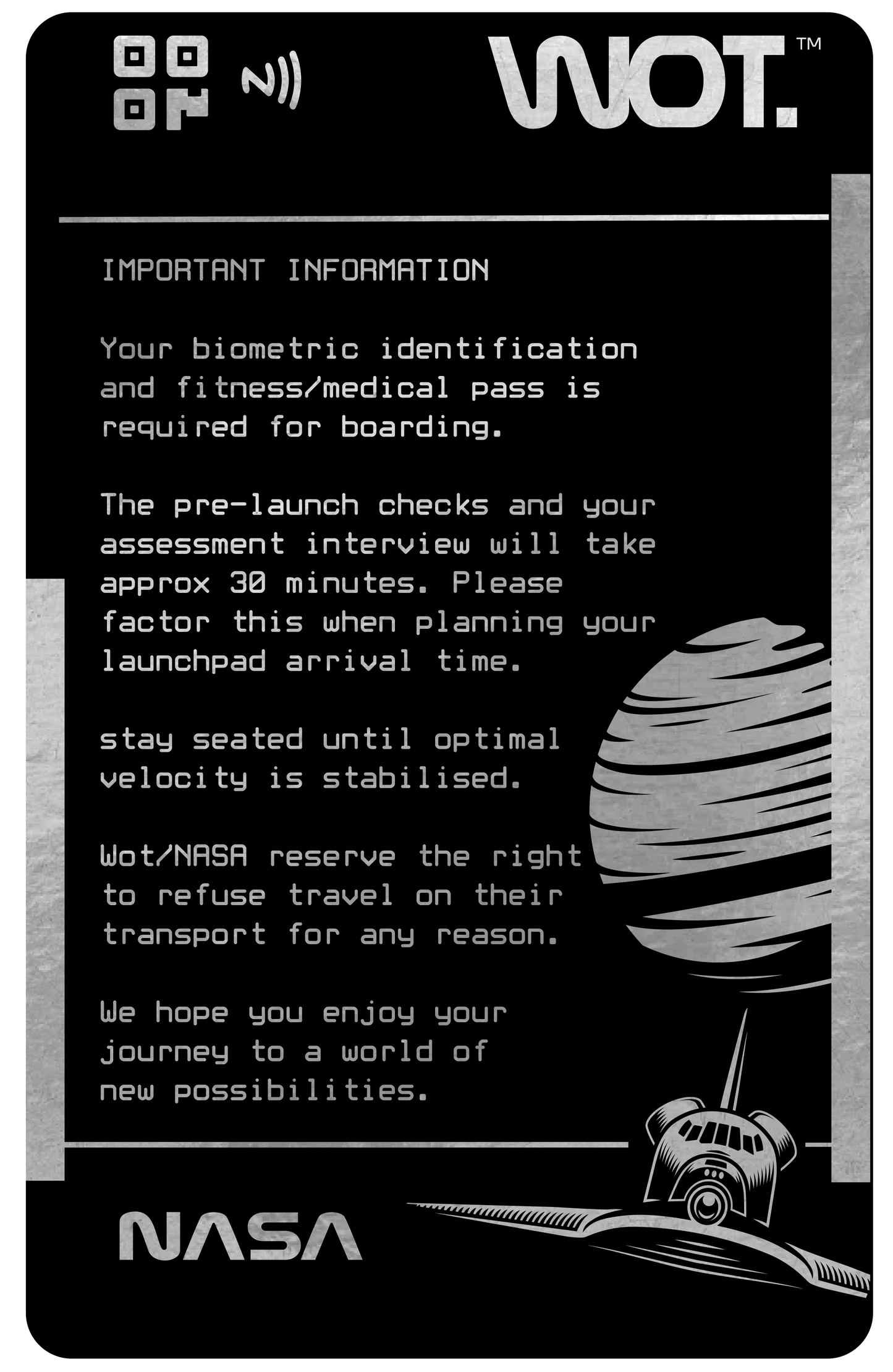 NASA Astronaut ID Card